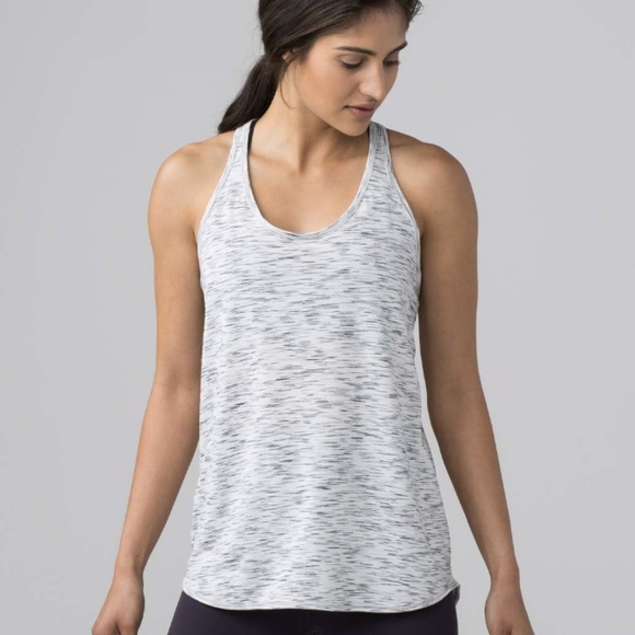 Lululemon Essential Tank Tiger Space Dye Black White - Picture 4 of 10